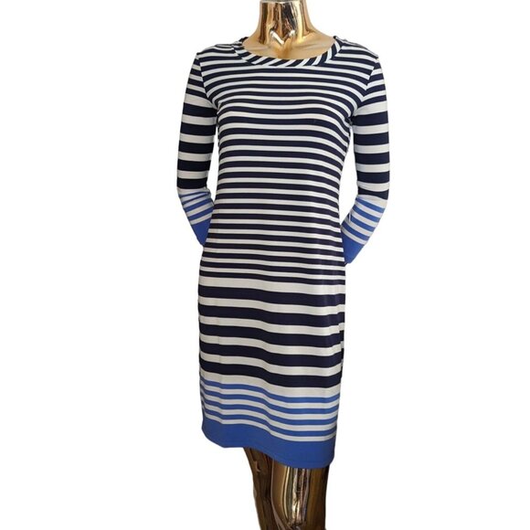 NWT Southern Tide Striped Shift Dress XS Blue White - Picture 10 of 12